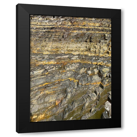 Rock Stripe IV Black Modern Wood Framed Art Print with Double Matting by Grayscale