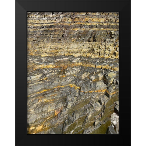 Rock Stripe IV Black Modern Wood Framed Art Print by Grayscale