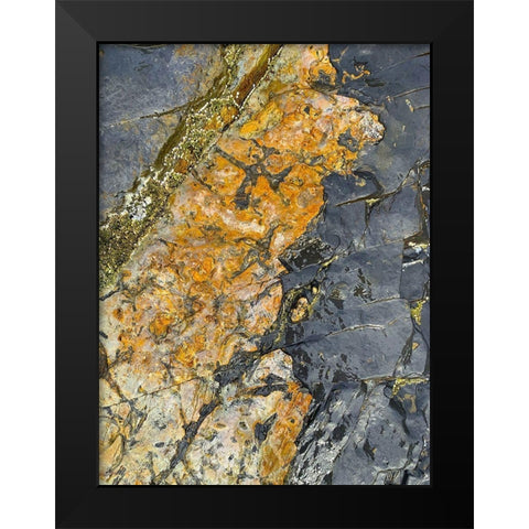 Rock Stripe V Black Modern Wood Framed Art Print by Grayscale
