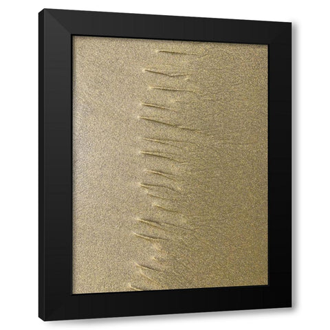 Sand Stripe III Black Modern Wood Framed Art Print with Double Matting by Grayscale