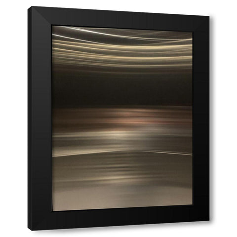 Light Stripe I Black Modern Wood Framed Art Print with Double Matting by Grayscale