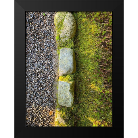 Rock Stripe VI Black Modern Wood Framed Art Print by Grayscale