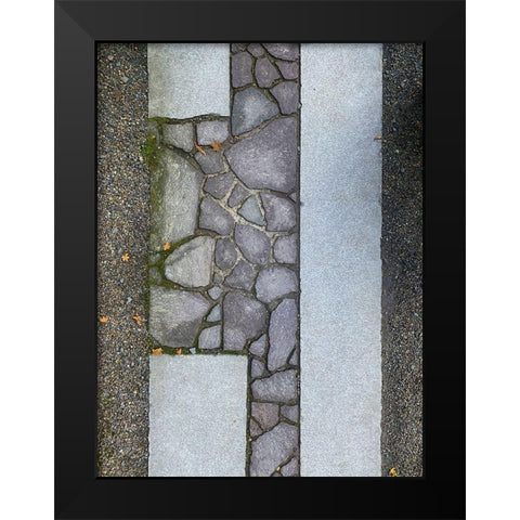 Stone Stripe I Black Modern Wood Framed Art Print by Grayscale
