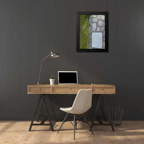 Stone Stripe III Black Modern Wood Framed Art Print by Grayscale