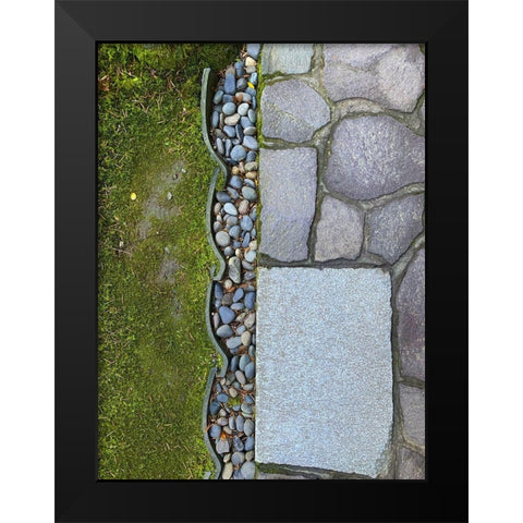 Stone Stripe III Black Modern Wood Framed Art Print by Grayscale