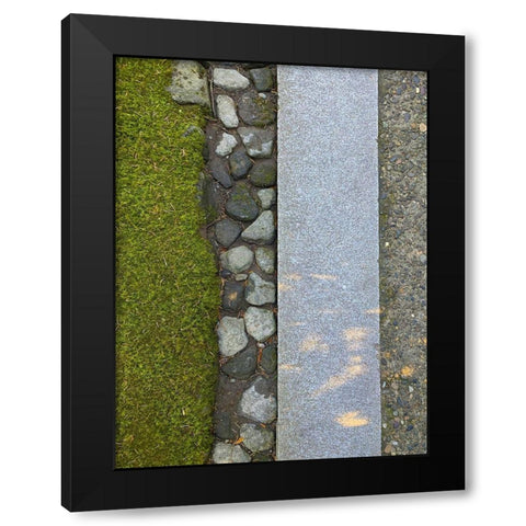 Stone Stripe IV Black Modern Wood Framed Art Print by Grayscale