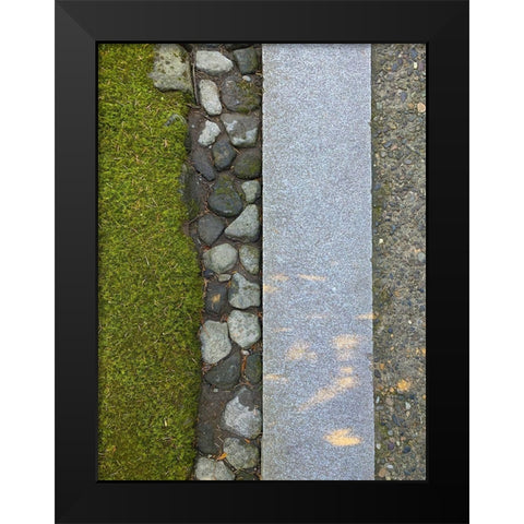 Stone Stripe IV Black Modern Wood Framed Art Print by Grayscale