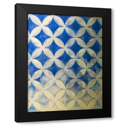 Diamonds I Black Modern Wood Framed Art Print by Grayscale