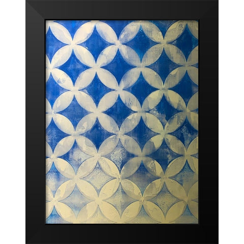 Diamonds I Black Modern Wood Framed Art Print by Grayscale