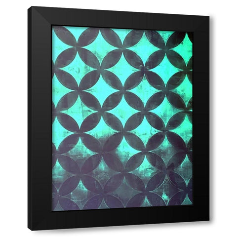 Diamonds V Black Modern Wood Framed Art Print by Grayscale