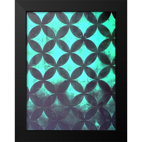 Diamonds V Black Modern Wood Framed Art Print by Grayscale