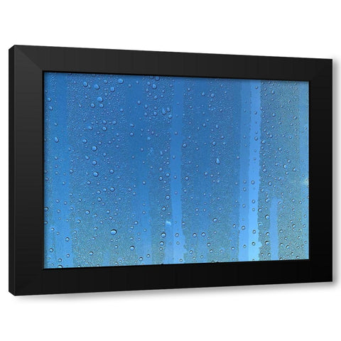Rain Stripe II Black Modern Wood Framed Art Print with Double Matting by Grayscale