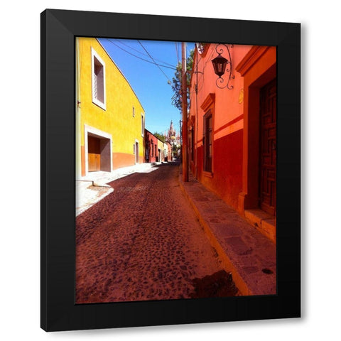 Old Street I Black Modern Wood Framed Art Print with Double Matting by Grayscale