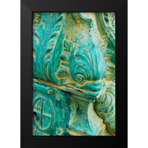 Fish Head I Black Modern Wood Framed Art Print by Grayscale