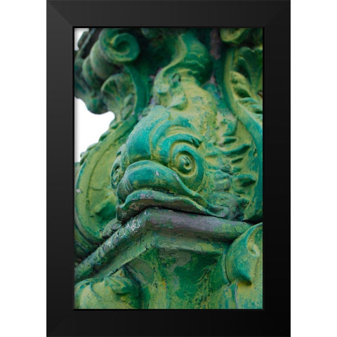 Fish Head II Black Modern Wood Framed Art Print by Grayscale