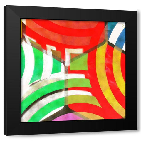 Graffiti in Red 1 Black Modern Wood Framed Art Print by Tenoever, William