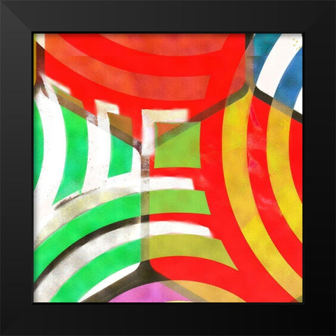 Graffiti in Red 1 Black Modern Wood Framed Art Print by Tenoever, William