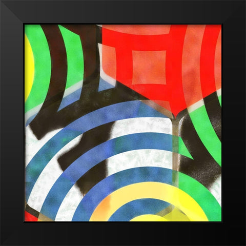 Graffiti in Red 2 Black Modern Wood Framed Art Print by Tenoever, William