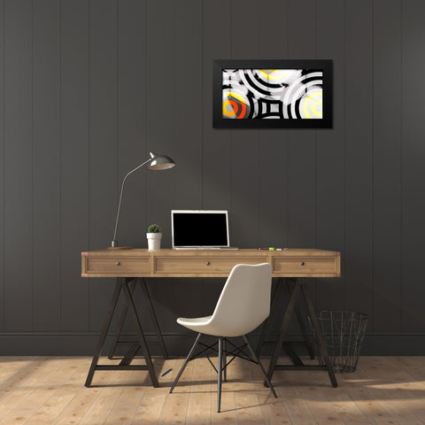 Honeycomb 1 Black Modern Wood Framed Art Print by Tenoever, William