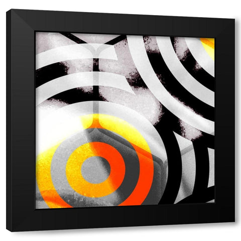 Honeycomb 3 Black Modern Wood Framed Art Print by Tenoever, William