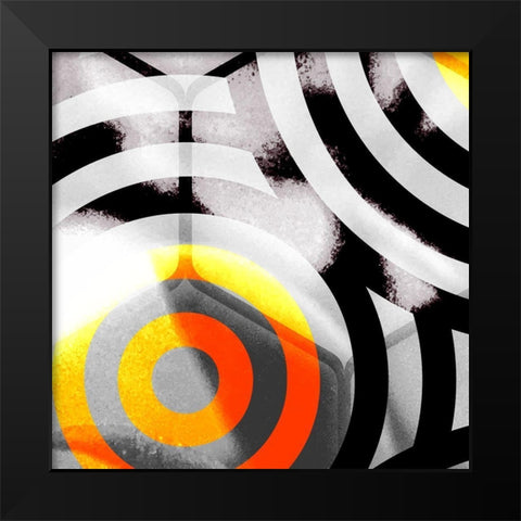 Honeycomb 3 Black Modern Wood Framed Art Print by Tenoever, William