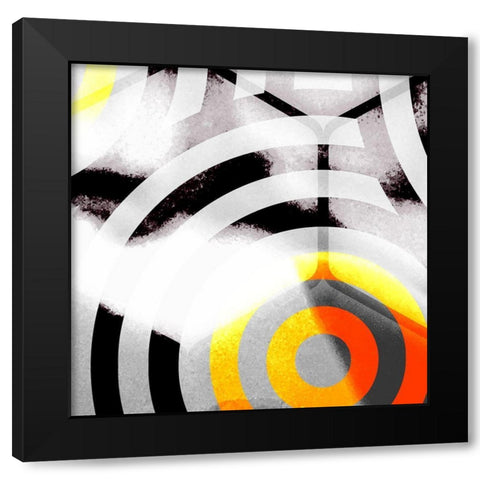 Honeycomb 4 Black Modern Wood Framed Art Print with Double Matting by Tenoever, William