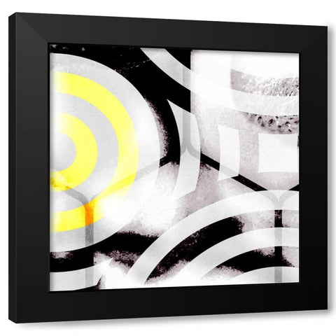 Honeycomb 5 Black Modern Wood Framed Art Print with Double Matting by Tenoever, William