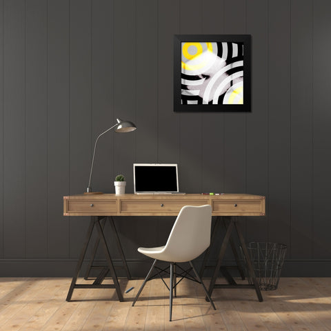 Honeycomb 8 Black Modern Wood Framed Art Print by Tenoever, William