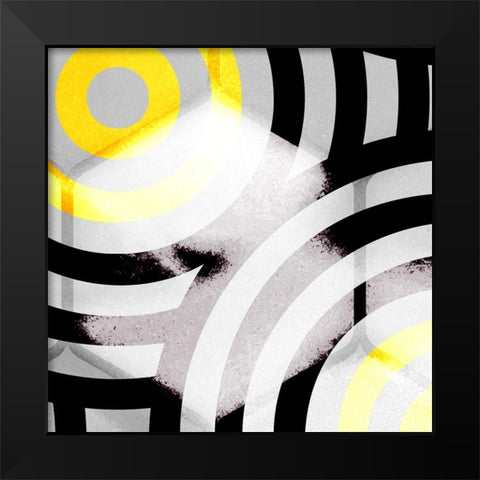 Honeycomb 8 Black Modern Wood Framed Art Print by Tenoever, William