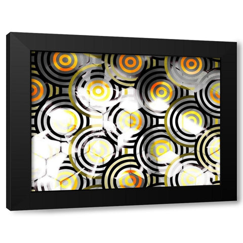 Honeycomb 9 Black Modern Wood Framed Art Print with Double Matting by Tenoever, William