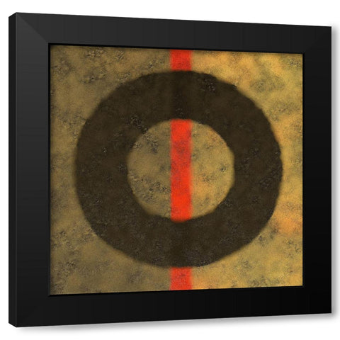 Red Line Black Modern Wood Framed Art Print with Double Matting by Tenoever, William