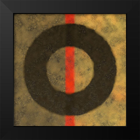 Red Line Black Modern Wood Framed Art Print by Tenoever, William