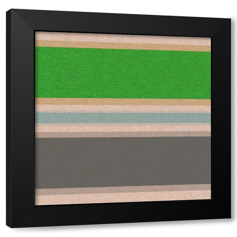 Soft Stripes 6 Black Modern Wood Framed Art Print with Double Matting by Tenoever, William