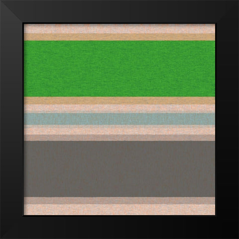 Soft Stripes 6 Black Modern Wood Framed Art Print by Tenoever, William
