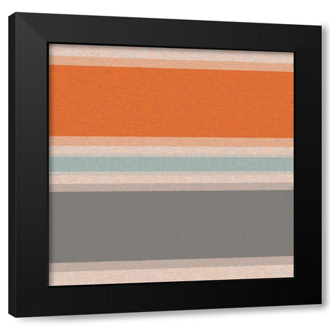 Soft Stripes 7 Black Modern Wood Framed Art Print with Double Matting by Tenoever, William