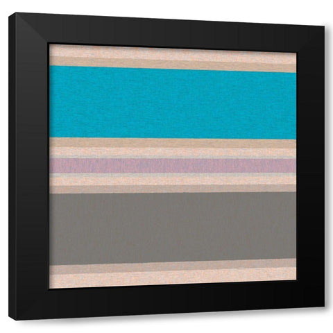 Soft Stripes 9 Black Modern Wood Framed Art Print with Double Matting by Tenoever, William