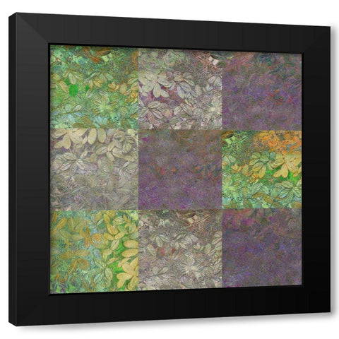 Flora Square 1 Black Modern Wood Framed Art Print by Tenoever, William