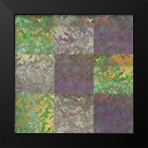 Flora Square 1 Black Modern Wood Framed Art Print by Tenoever, William