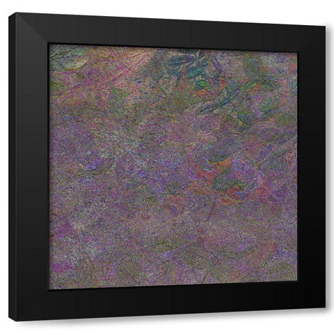 Flora Square 1c Black Modern Wood Framed Art Print with Double Matting by Tenoever, William