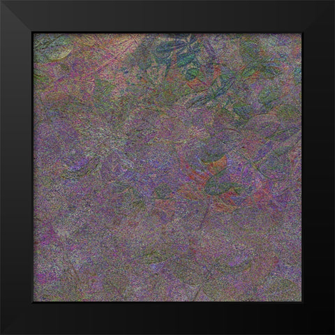 Flora Square 1c Black Modern Wood Framed Art Print by Tenoever, William