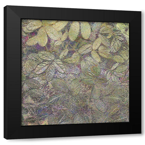 Flora Square 1d Black Modern Wood Framed Art Print with Double Matting by Tenoever, William
