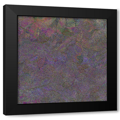 Flora Square 1f Black Modern Wood Framed Art Print with Double Matting by Tenoever, William