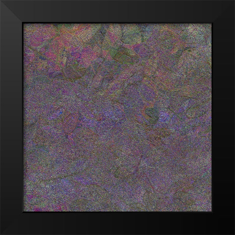 Flora Square 1f Black Modern Wood Framed Art Print by Tenoever, William