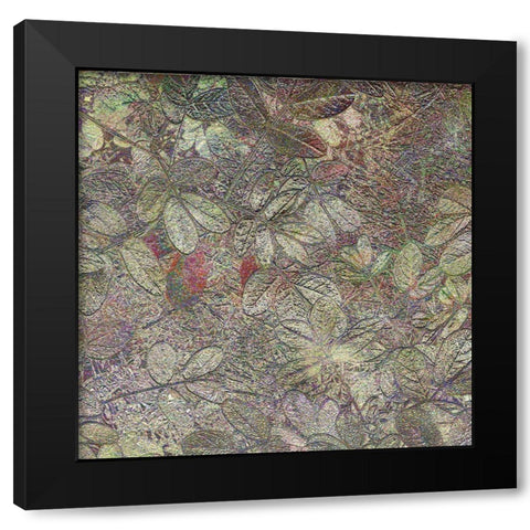 Flora Square 1g Black Modern Wood Framed Art Print with Double Matting by Tenoever, William