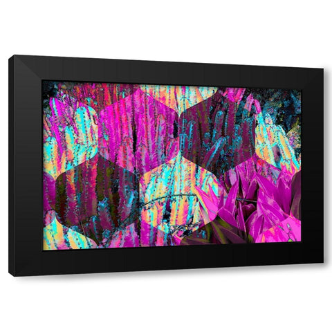 Hexaflora1 Black Modern Wood Framed Art Print with Double Matting by Tenoever, William