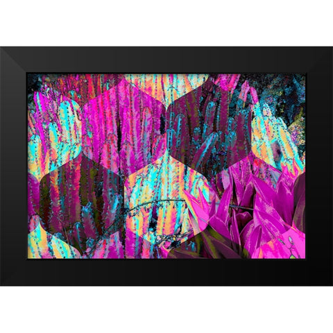 Hexaflora1 Black Modern Wood Framed Art Print by Tenoever, William