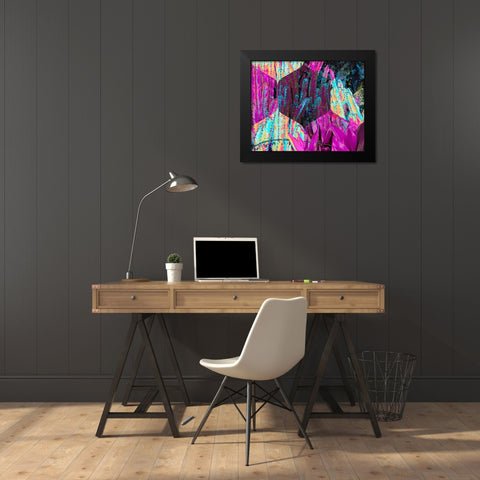 Hexaflora2 Black Modern Wood Framed Art Print by Tenoever, William