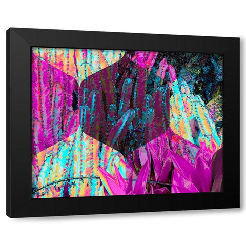 Hexaflora2 Black Modern Wood Framed Art Print with Double Matting by Tenoever, William