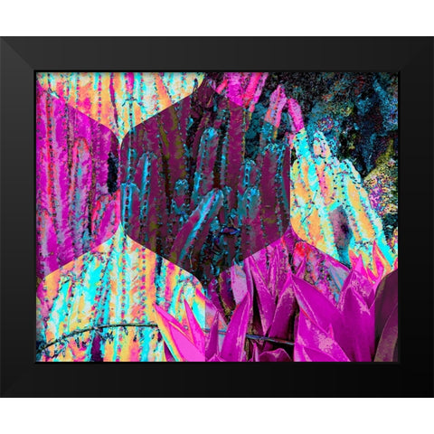 Hexaflora2 Black Modern Wood Framed Art Print by Tenoever, William