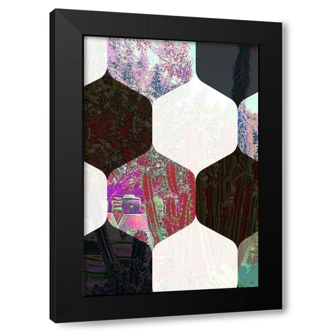 Hexaflora4 Black Modern Wood Framed Art Print with Double Matting by Tenoever, William